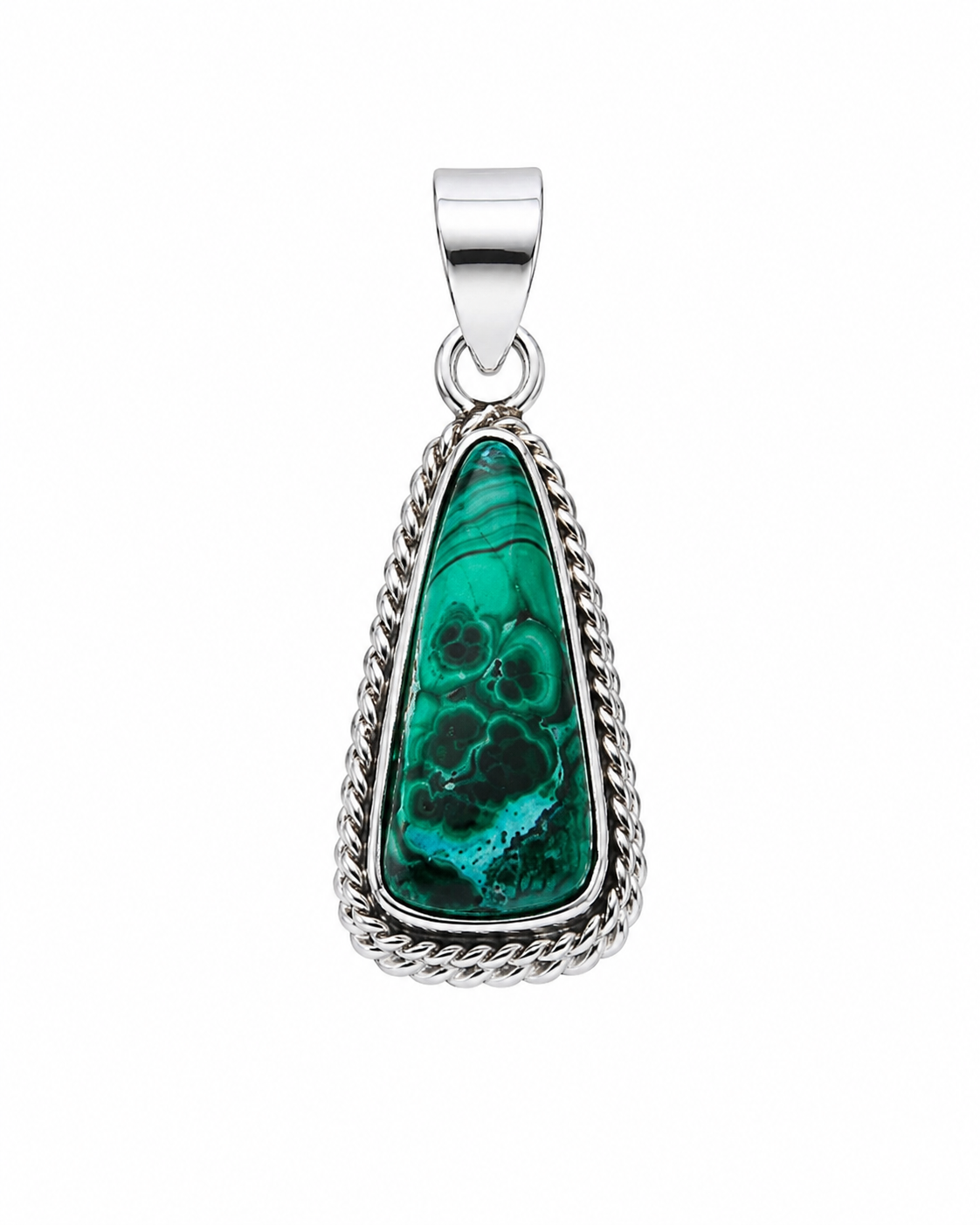 Natural Chrysocolla Malachite Pendant (K1)