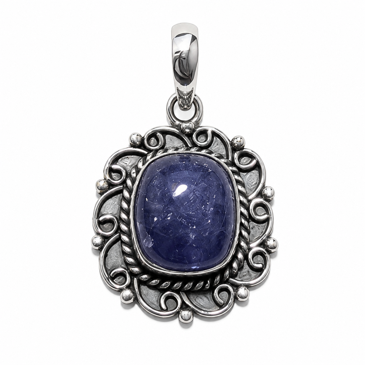 Tanzanite Sterling Silver Pendant (K2)