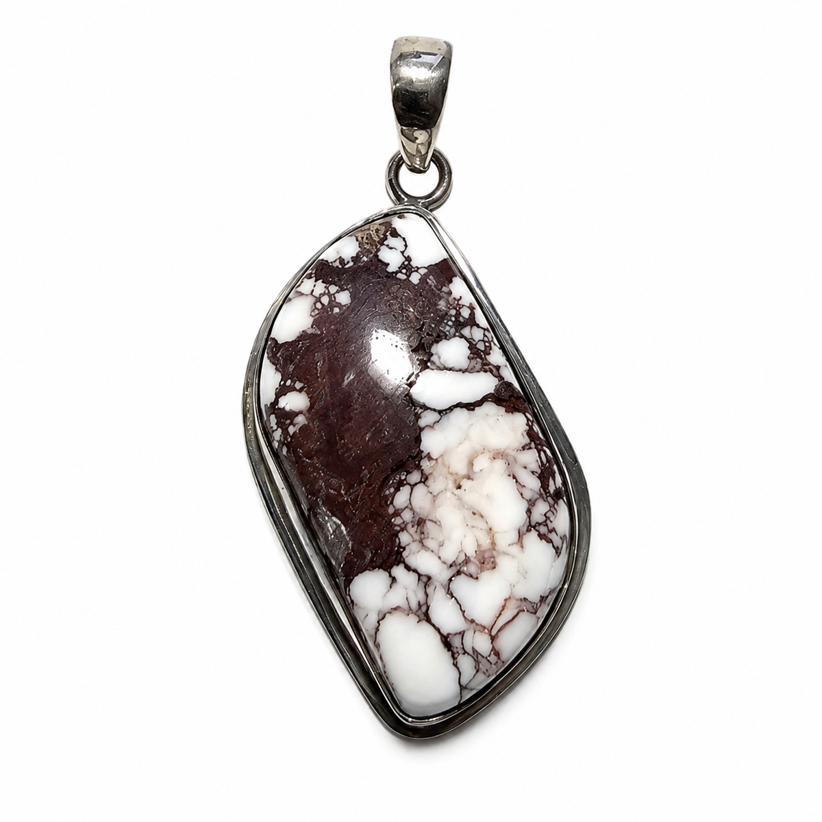 Wild Horse Magnesite 925 Sterling Silver Statement Pendant (K3)