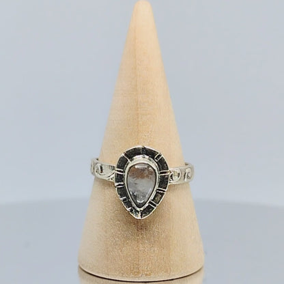 Sterling Silver Flash Rainbow Moonstone Ring Size 7.25