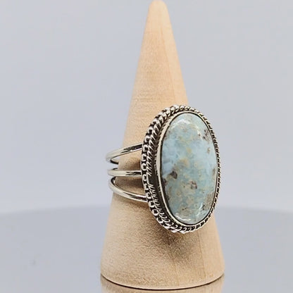 Sterling Silver Larimar Ring Size 7.5