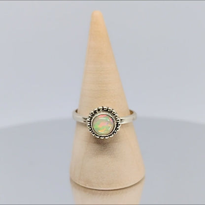 Ethiopian Fire Opal Ring | Size 7
