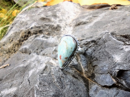 Sterling Silver Larimar Ring Size 6.5