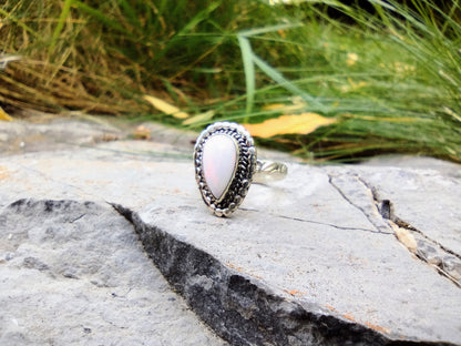 Ethiopian Fire Opal Ring | Size 7.5