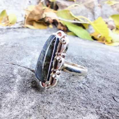 Sterling Silver Labradorite Ring Size 7