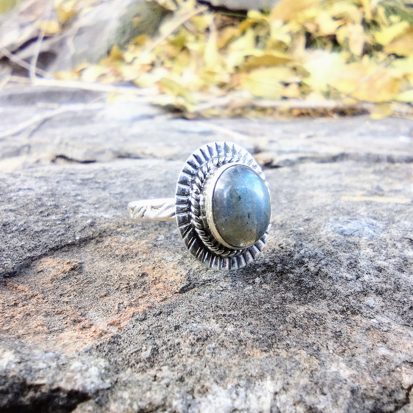 Sterling Silver Labradorite Ring Size 7.25
