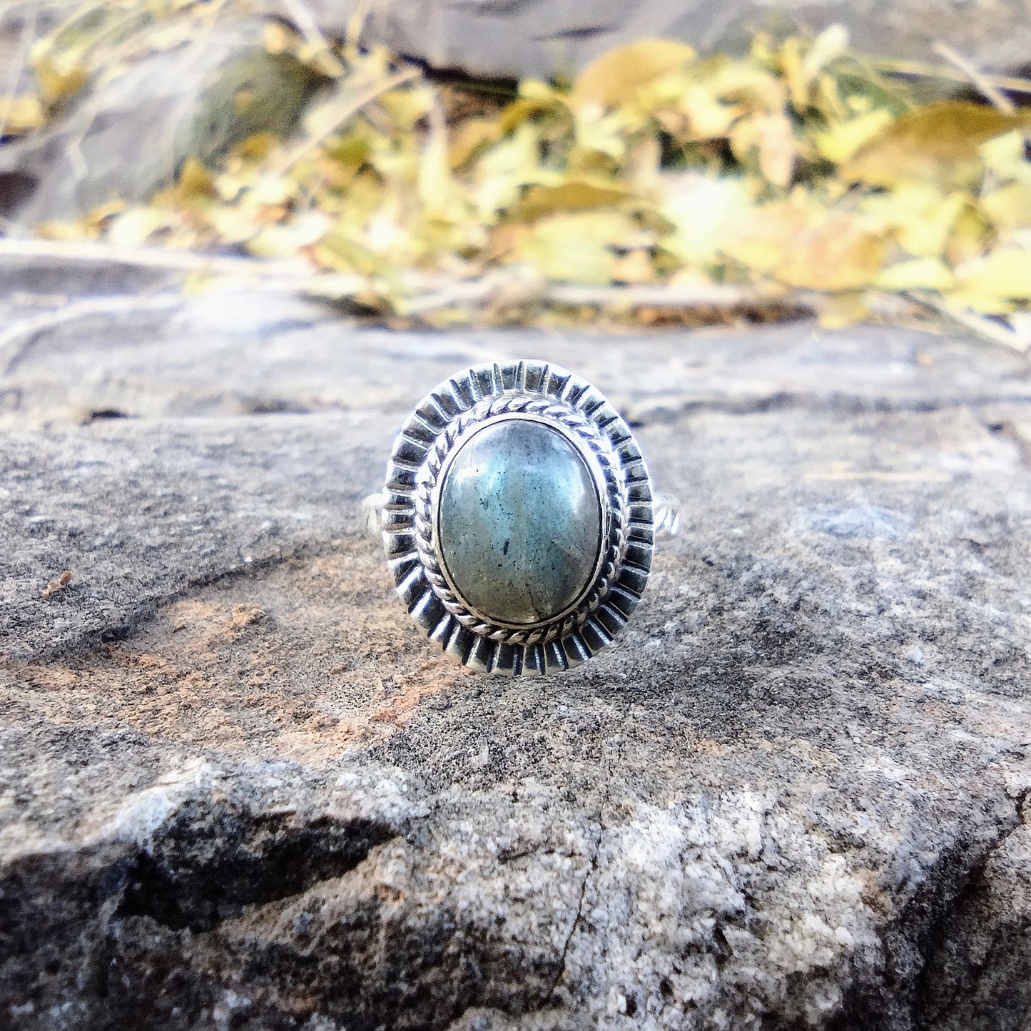 Sterling Silver Labradorite Ring Size 7.25