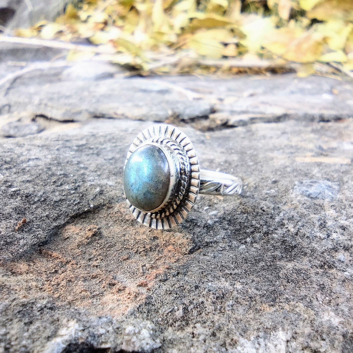 Sterling Silver Labradorite Ring Size 7.25