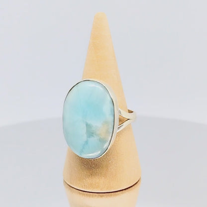 Sterling Silver Larimar Ring Size 7