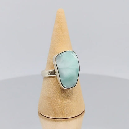 Sterling Silver Larimar Ring Size 6.5