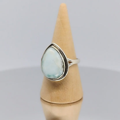 Sterling Silver Larimar Ring Size 7
